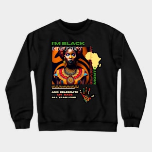 Black history month cute graphic design artwork Crewneck Sweatshirt